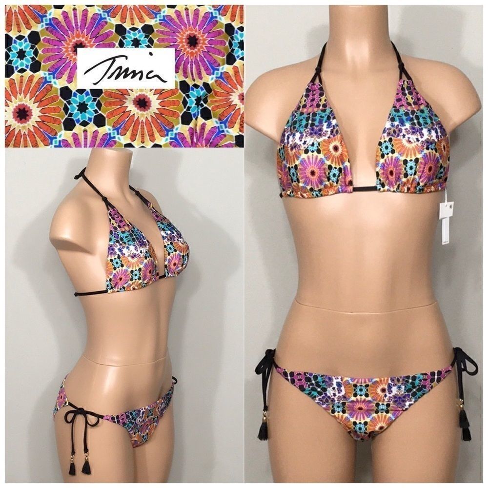 Trina Turk colorful bikini. 6-top/10-bottom. NWT